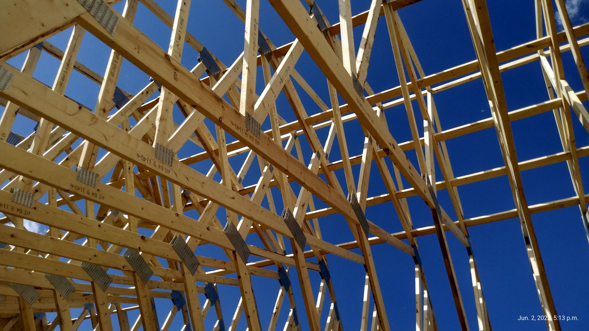 framed roof trusses